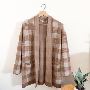 Madewell Wool Blend Plaid Cardigan Size M